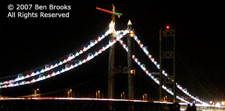 Image: Bridge in Christmas colors, 2005